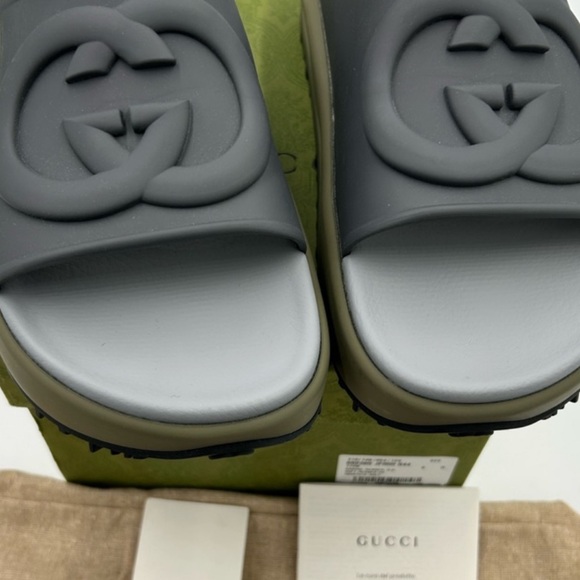 Men’s Gucci interlocking GG PLATFORM SANDALS. Size 8 - Picture 2 of 6